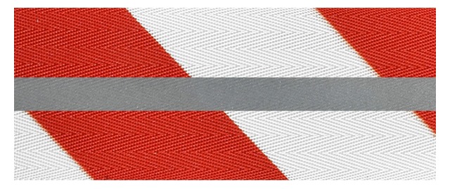Cinta Rojo / blanco reflejante